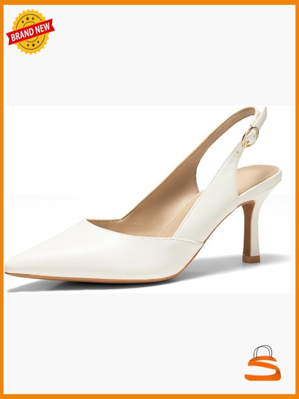 Slingback Kitten Heels Closed Pointed Toe Pumps Wedding Party Dress Shoes